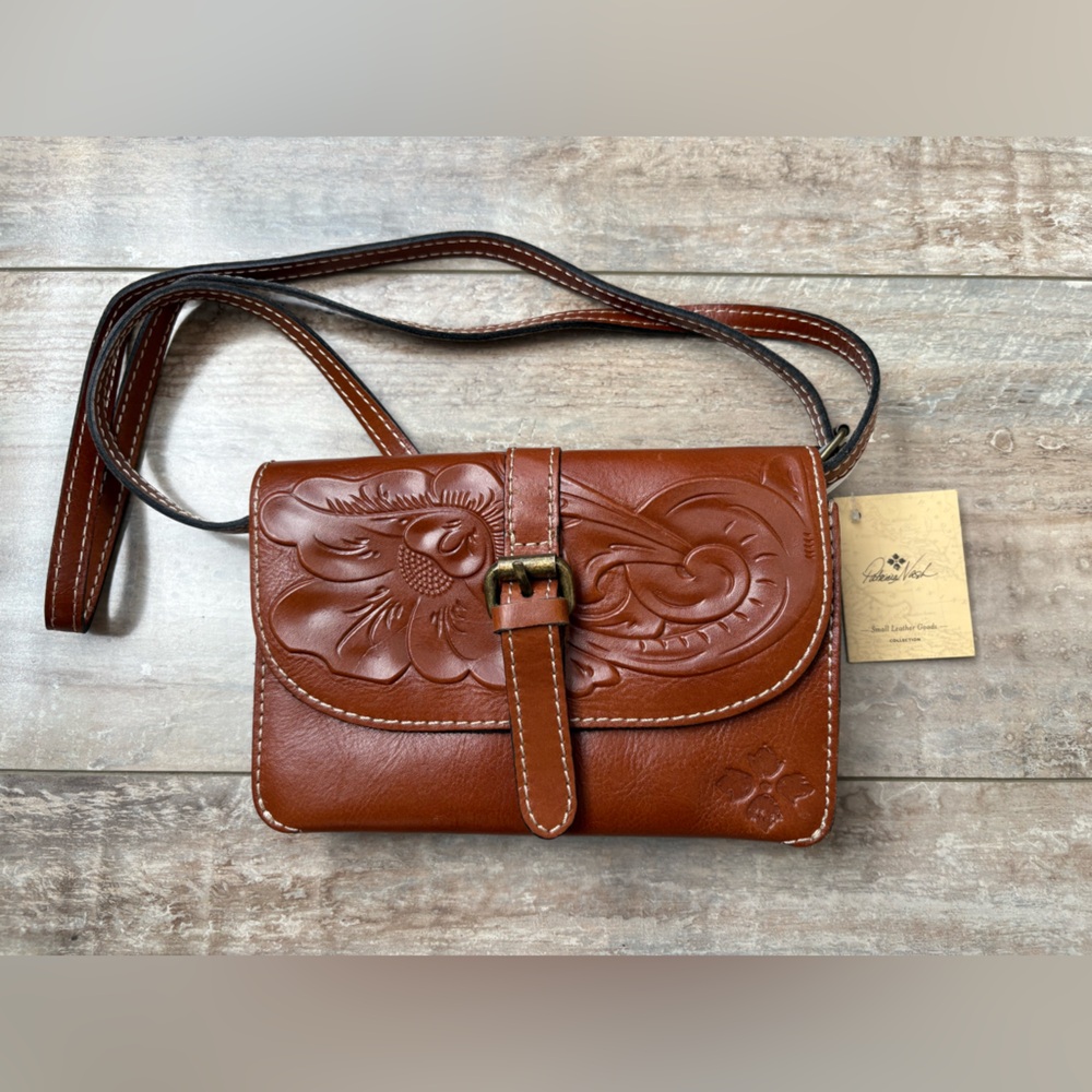 Patricia Nash Brown Leather Crossbody Bag